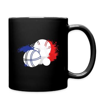 Pétanque - Tasse einfarbig - Schwarz - Rechts