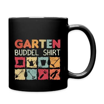 Garten Buddel Shirt - Gärtner T-Shirt Geschenk Gar - Tasse einfarbig - Schwarz - Rechts