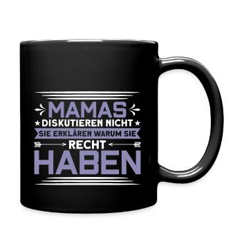 Mama Ehefrau Mutter - Tasse einfarbig - Schwarz - Rechts