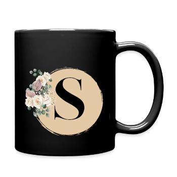 lettre S - Mug uni - noir - Droite