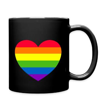 Rainbow Heart Gay Pride LGBT - Mug uni - noir - Droite