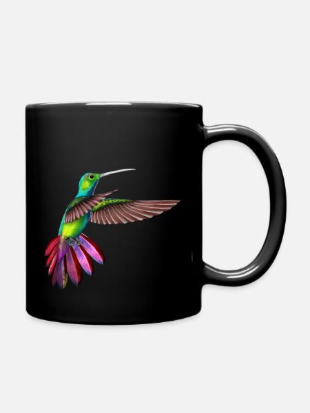 Hummingbird, tropical bird. - Full Colour Mug - black