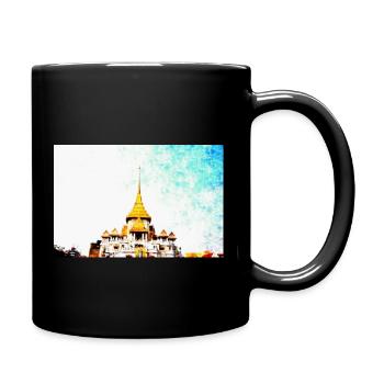 Temples en Thaïlande - Mug uni - noir - Droite