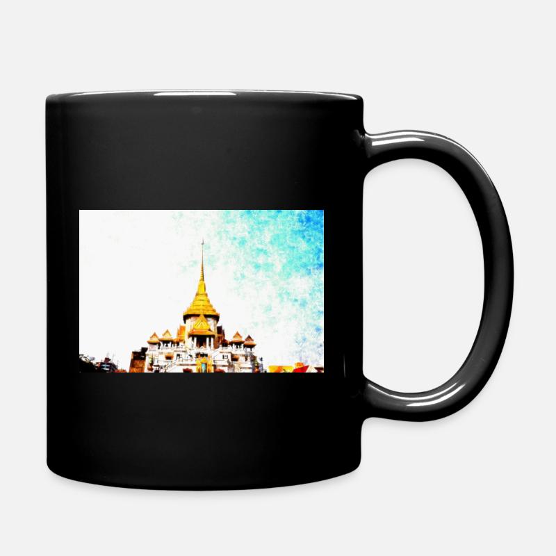 Tempel in Thailand - Tasse einfarbig - Schwarz