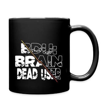 sayings coding gift idea hack the box encrypt - Tasse einfarbig - Schwarz - Rechts