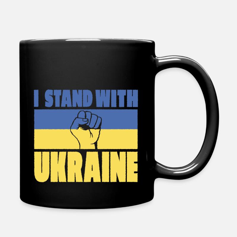 Stand With Ukraine T-Shirt Design - Tasse einfarbig - Schwarz
