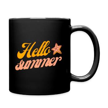 Hello Summer - Mug uni - noir - Droite