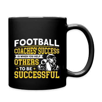 Successful trainers help others - Full Colour Mug - black - Right