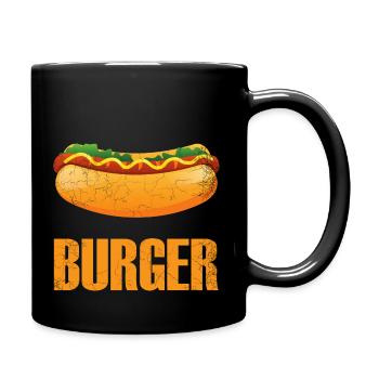 Lusitge Sayings Cool Design Hot Dog - Full Colour Mug - black - Right