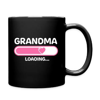 Oma 2022 Großmutter Glückwunsch - Tasse einfarbig - Schwarz - Rechts