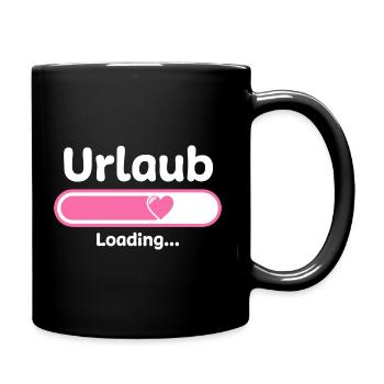 Urlaub Sommerurlaub Winterurlaub - Tasse einfarbig - Schwarz - Rechts