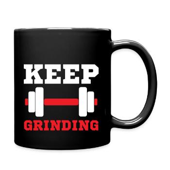Keep Grinding Training Motivation Success Saying - Full Colour Mug - black - Right
