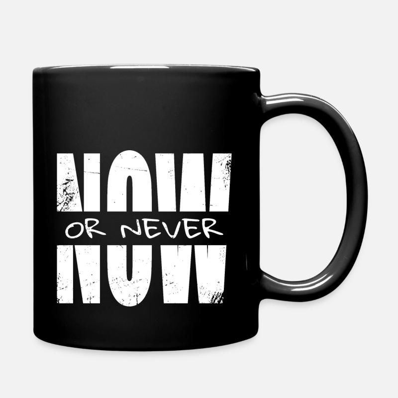 Maintenant ou jamais - Mug uni - noir