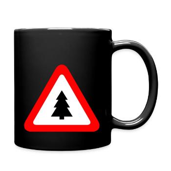 Traffic sign: Attention Tannenbaum / Knut - Full Colour Mug - black - Right