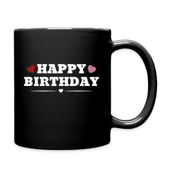 Happy Birthday - Full Colour Mug - black - Right