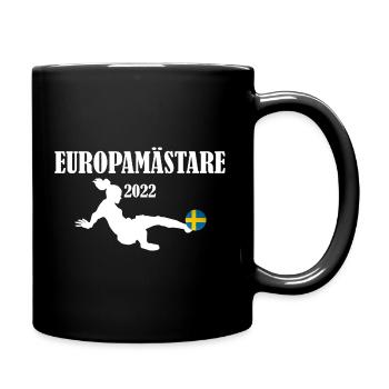 Europamästare | Europameister Frauenfußball Frauen - Tasse einfarbig - Schwarz - Rechts