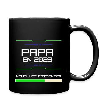 Papa En 2023 Annoncer Grossesse Cadeau Futur Père - Full Colour Mug - black - Right