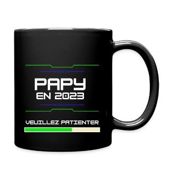 Papy en 2023 Naissance bébe Pour Futur Grand Frère - Full Colour Mug - black - Right