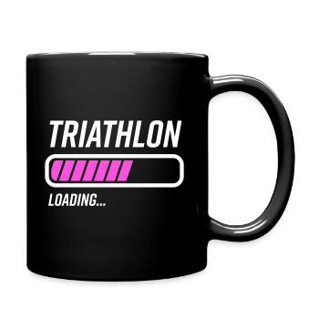 Triathlet Triathlon Sportler Geschenk - Tasse einfarbig - Schwarz - Rechts