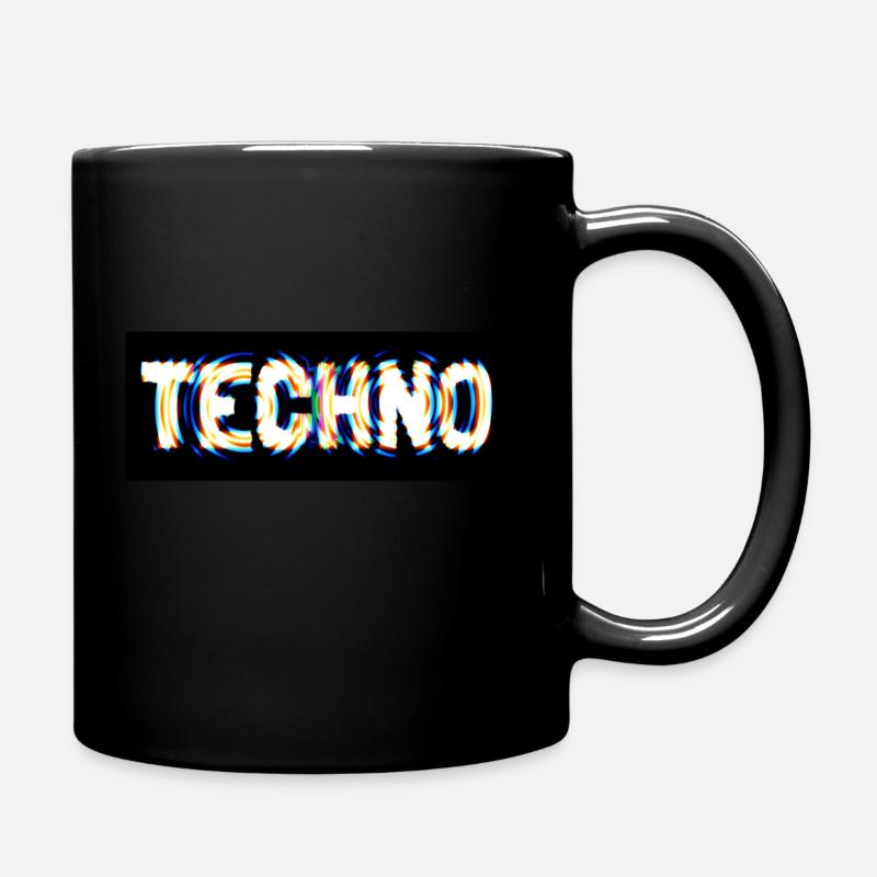Techno - Tasse einfarbig - Schwarz