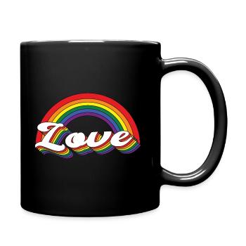 Love Rainbow - Full Colour Mug - black - Right