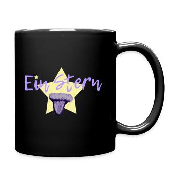 Ein Stern in lila - Tasse einfarbig - Schwarz - Rechts