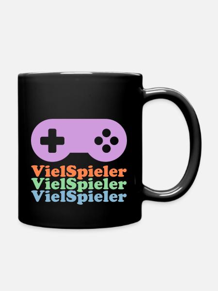 Viel Spieler - Tasse einfarbig - Schwarz