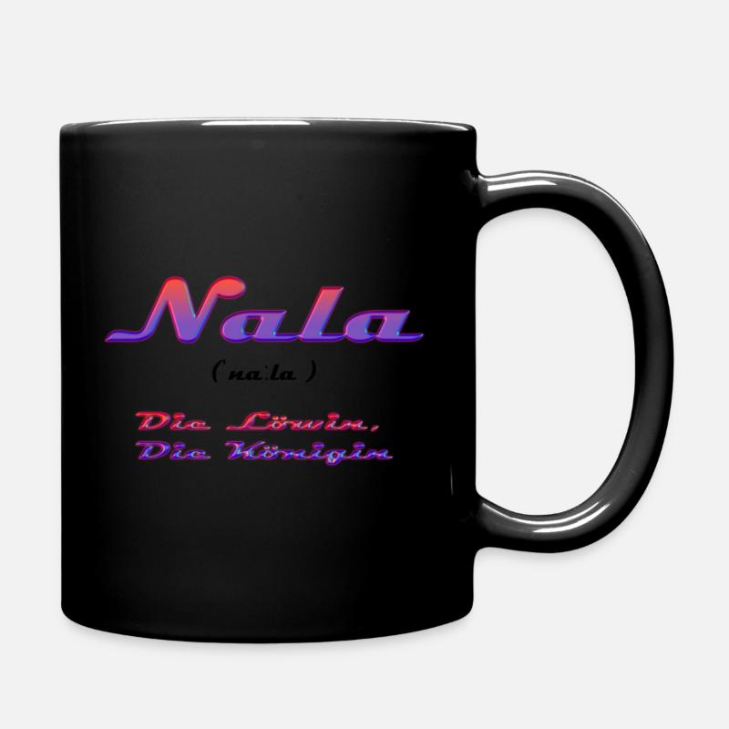 First name Nala - Full Colour Mug - black