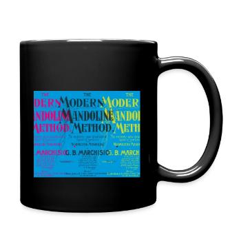 Modern Mandoline Method - Collage - Tasse einfarbig - Schwarz - Rechts