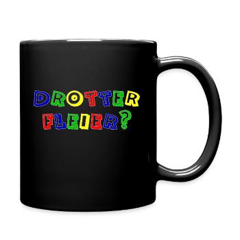 drotter fleier rand weiß - Tasse einfarbig - Schwarz - Rechts