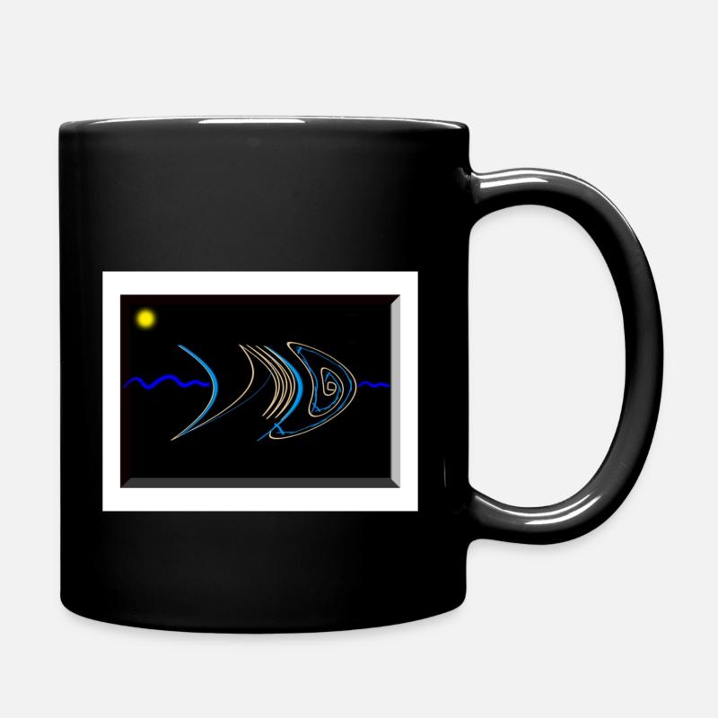 NEON FISCH - Tasse einfarbig - Schwarz