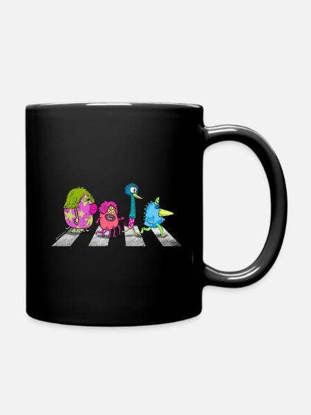 STRIPED MONSTERS - BEATLEZ - Full Colour Mug - black