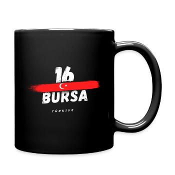 Bursa 16 Türkiye Türkei - Tasse einfarbig - Schwarz - Rechts
