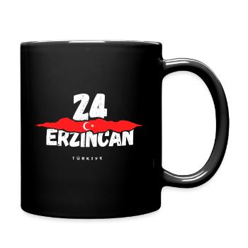 24 Erzincan Türkei Türkiye - Tasse einfarbig - Schwarz - Rechts