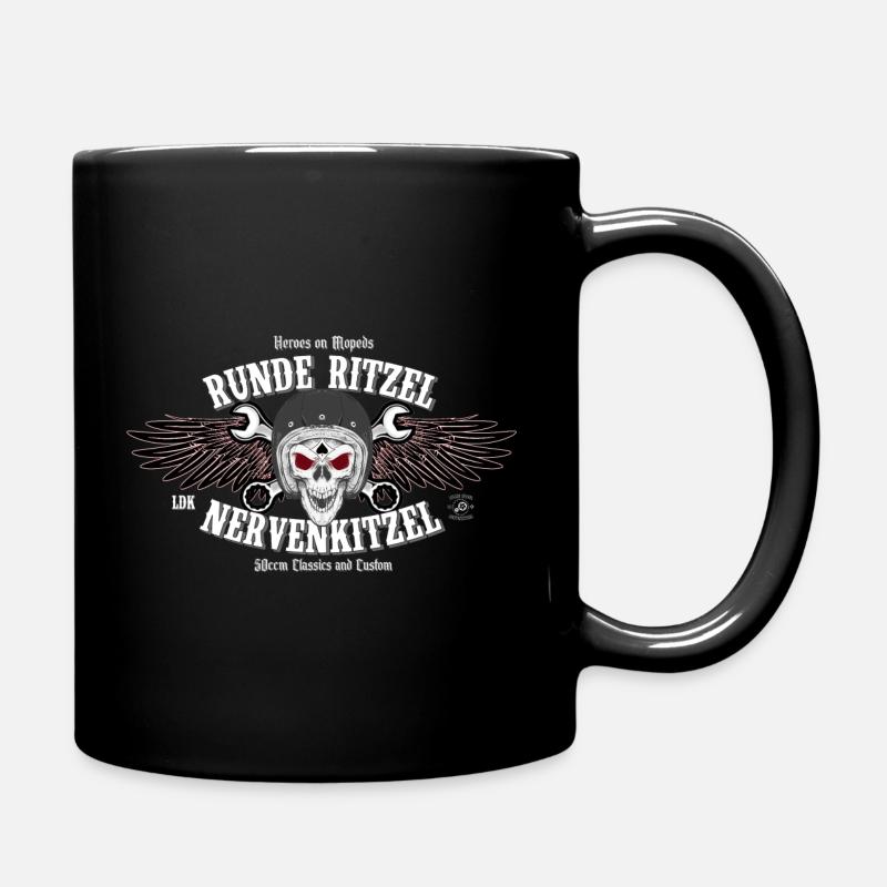 RR36Skull red eyes - Tasse einfarbig - Schwarz