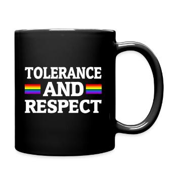 Tolérance et respect des droits des homosexuels LGBTQ Rainbow - Mug uni - noir - Droite