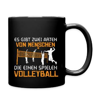 Die einen... - Volleyballer Beach Volleyball - Tasse einfarbig - Schwarz - Rechts