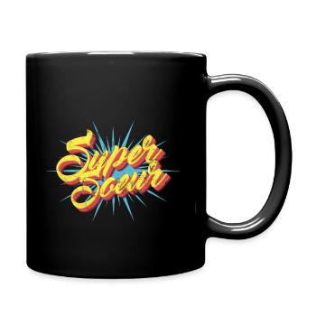 Super Soeur - Famille Héros Vintage - Mug uni - noir - Droite