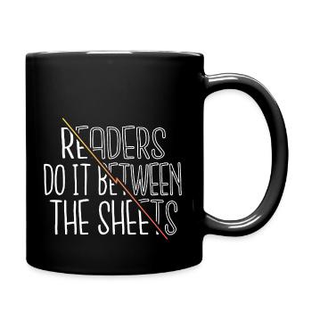 School Book Lover Feminine Love Comics Book Worm - Full Colour Mug - black - Right