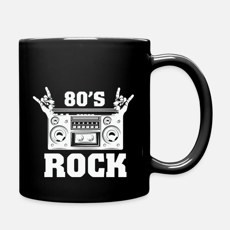 Rock and Roll 80's - Music Band - Full Colour Mug - black
