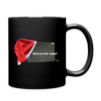Es weihnachtet sehr: der coole Kühler! - Tasse einfarbig - Schwarz - Rechts