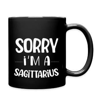 Sorry i'm a sagittarius original gift zodiac sign - Mug uni - noir - Droite