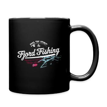 Fjord Fishing - Norway - Norge - Norwegen - Tasse einfarbig - Schwarz - Rechts