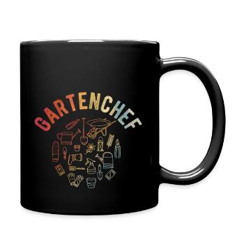 Gartenchef - Gärtner Heimarbeit Geschenk Gartenarb - Tasse einfarbig - Schwarz - Rechts