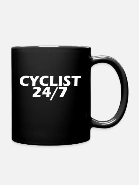 Cyclist 24/7 - Tasse einfarbig - Schwarz