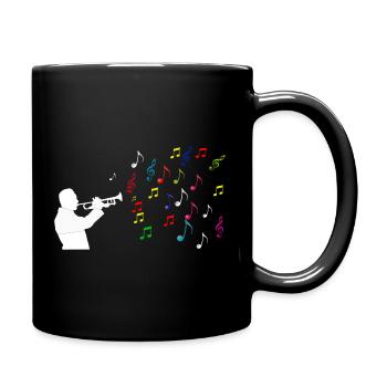Trumpet saxophone music - Full Colour Mug - black - Right