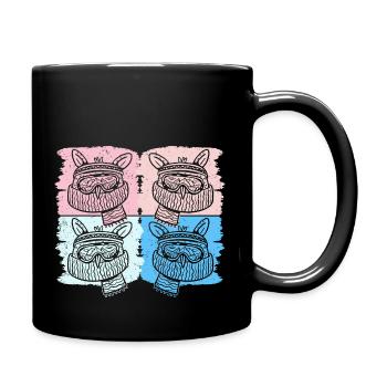 Frieren - Owl Froze Retro - Tasse einfarbig - Schwarz - Rechts