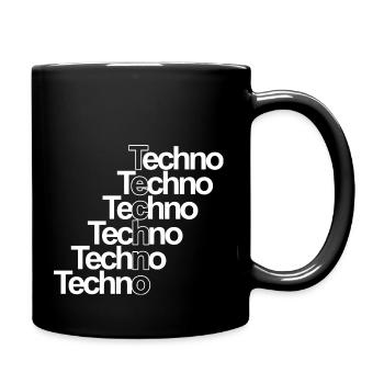 musique techno cadeau - Mug uni - noir - Droite