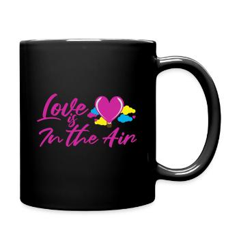LOVE IS IN THE AIR - Full Colour Mug - black - Right