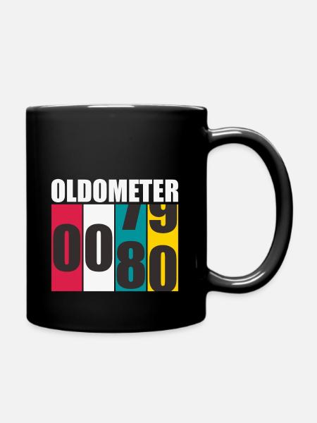 Syntymäpäivä Oldometer 80 vuotta - Yksivärinen muki - musta